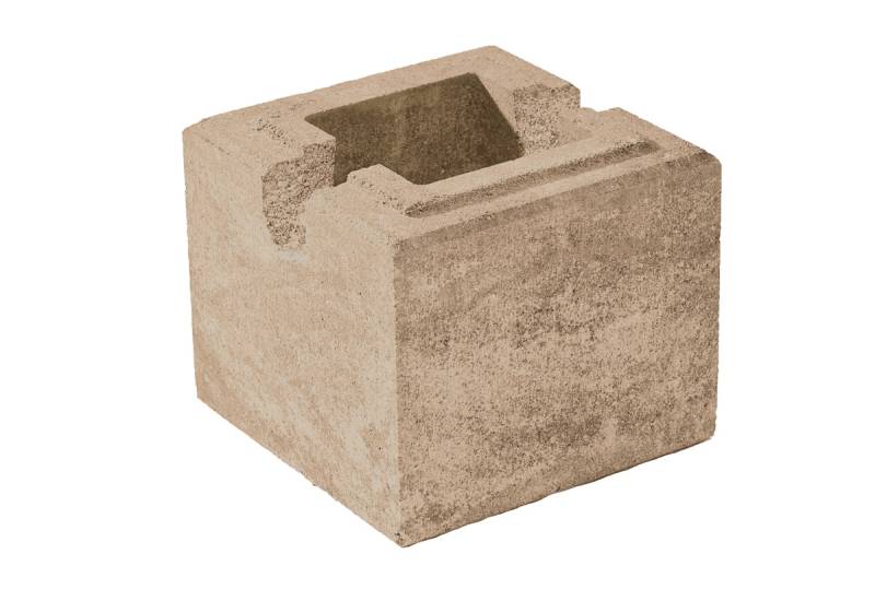 WESERWABEN® Mauersteine Vario-Line® Classic Creme-beige meliert Einsatzstein ½ von WESERWABEN