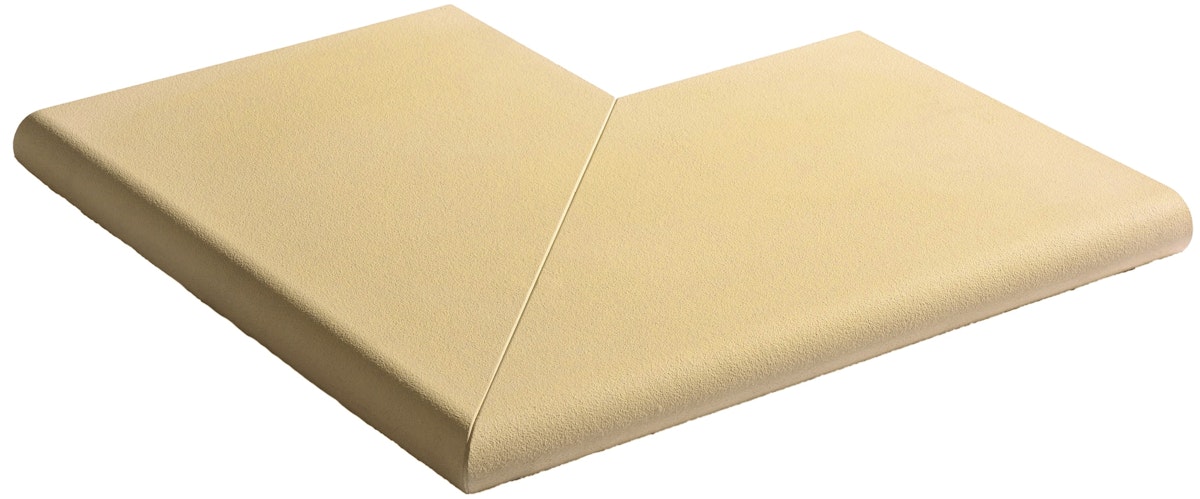 WESERWABEN® Pool- / Beckenrandsteine - Licia Champagne Element Außenecke 90° 49,6 x 31 x 3,5 cm Flache Steine von WESERWABEN