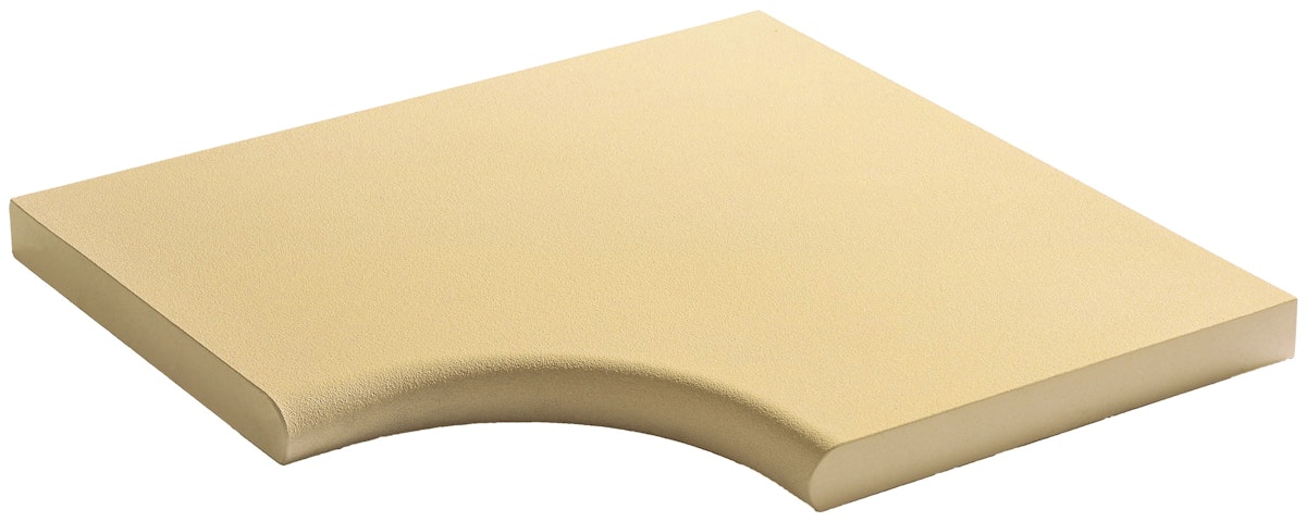 WESERWABEN® Pool- / Beckenrandsteine - Licia Champagne Innenwinkel R15 49,6 x 31 x 3,5 cm Flache Steine von WESERWABEN