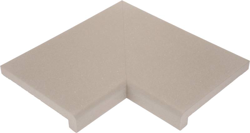 WESERWABEN Pool-/Beckenrandsteine - Croisette Croisette L-Profil Element Ecke 90° Naturgrau von WESERWABEN