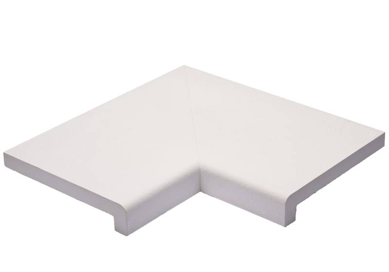 WESERWABEN Pool-/Beckenrandsteine - Croisette Croisette L-Profil Element  Ecke 90° Weiß von WESERWABEN