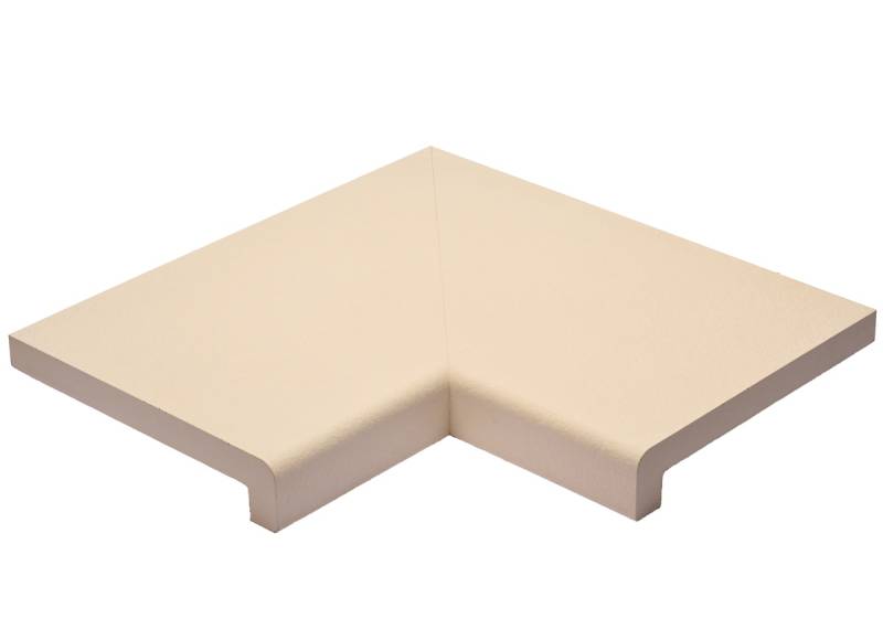 WESERWABEN Pool-/Beckenrandsteine - Croisette Croisette L-Profil Elemente Ecke 90° Champagne von WESERWABEN