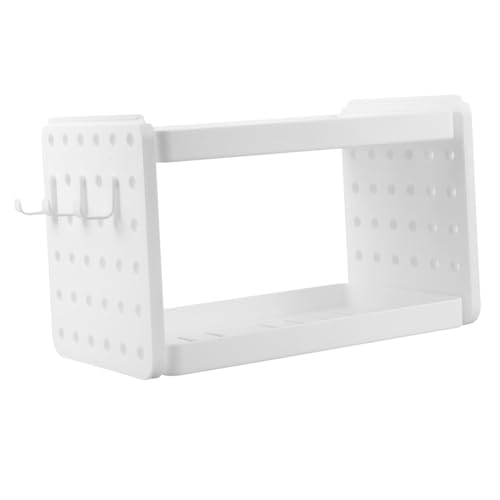 WESIEVYA 1 Set Lagerregal Badezimmer Lagerregal Badezimmer Lagerständer Büro Schreibtisch Organizer Desktop Organizer Kunststoff Desktop Etagen Lagerung Badezimmer Desktop Rack Tisch von WESIEVYA