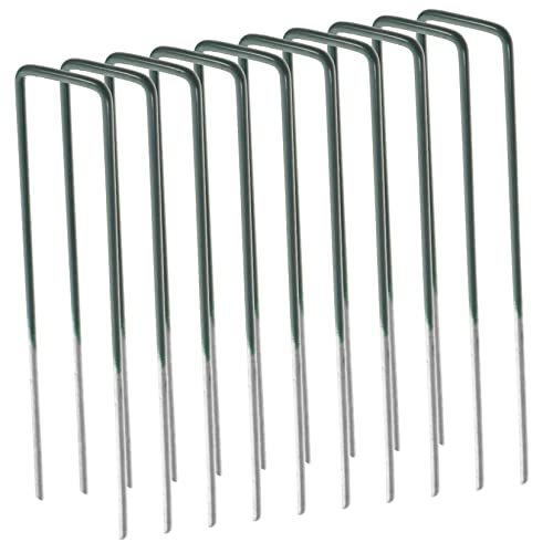 WESIEVYA 10 STK. Heavy Duty Garten Heringe U Förmige Metall Erdnägel Verzinkte Stahl Heringe für Zelten Unkrautvlies und Gartenanwendungen WESIEVYA 10 STK. Heavy Duty Garten Heringe U Förmige Metall Erdnägel Verzinkte Stahl Heringe für Zelten Unkrautvlies und Gartenanwendungen von WESIEVYA