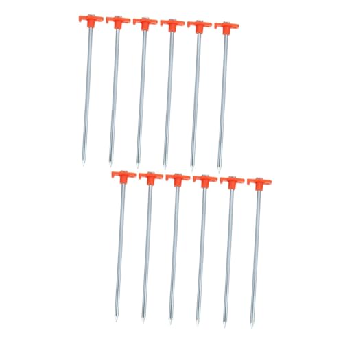 WESIEVYA 16 Stück Teiliges Zelt-erdnagel Stahl Verstärkte Lange Rostfreie Zeltheringe für Outdoor-Camping Stabile Bodenanker für Zelte Markisen Pavillons Strand Garten Windfest Einfache von WESIEVYA