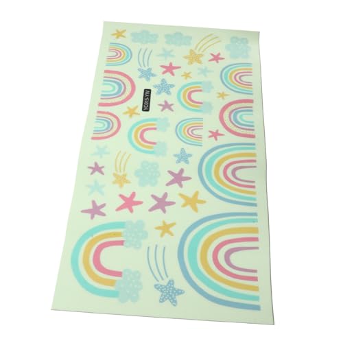 WESIEVYA 1Blatt Leuchtende Wandaufkleber für Kinderzimmer DIY Nachtlichter Selbstklebende Regenbogen für Gemütliche in Schlafzimmern und Spielzimmern WESIEVYA 1Blatt Leuchtende Wandaufkleber für Kinderzimmer DIY Nachtlichter Selbstklebende Regenbogen für Gemütliche in Schlafzimmern und Spielzimmern von WESIEVYA