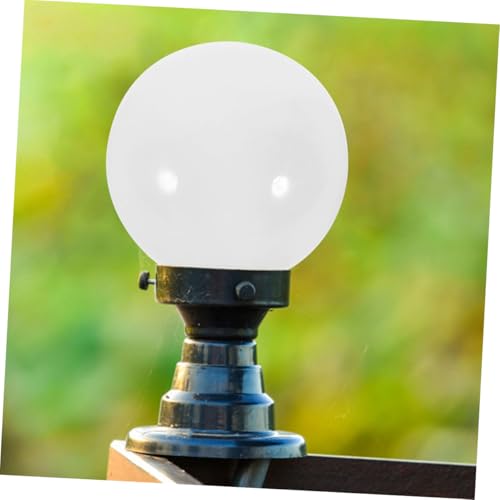 WESIEVYA 2 Stück Acryl Kugel Lampenschirm Øcm Ersatz Lampenabdeckung für Außenleuchte Gartenlampe Wandlampe Dekorativer Lampenschirm Wetterfest Einfach zu Montieren von WESIEVYA