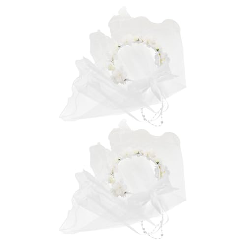 WESIEVYA 2-teiliger Hochzeitsschleier: Blumenkrone für Frauen mit Brautschleier und Schleifendetails – Haarschmuck im Prinzessinnenstil für Junggesellinnen- und Hochzeitsfeiern WESIEVYA 2-teiliger Hochzeitsschleier: Blumenkrone für Frauen mit Brautschleier und Schleifendetails – Haarschmuck im Prinzessinnenstil für Junggesellinnen- und Hochzeitsfeiern von WESIEVYA