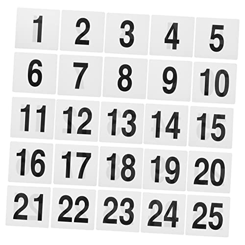 WESIEVYA 25stücke Tischnummern Karten Mit Schwarzen Ziffern Weiß -schild Für Hochzeiten Partys Restaurants Und Veranstaltungen von WESIEVYA
