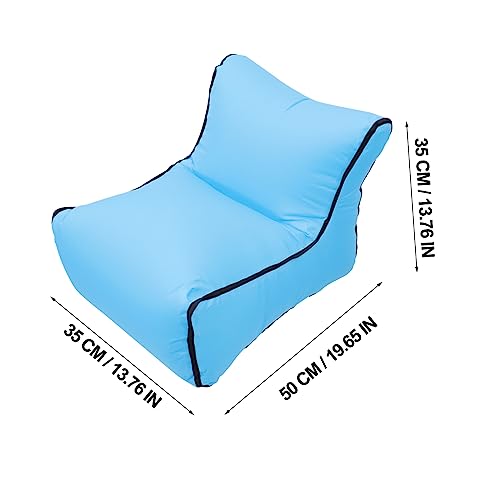 WESIEVYA Aufblasbares Tragbares Lazy Sofa aus Strapazierfähigem Leicht für Outdoor Camping Strand und Reisen mit Ergonomischer Rücken und Nackenstütze in Himmelblau von WESIEVYA