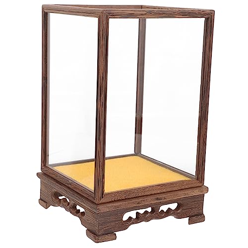 WESIEVYA Vitrine Für Zuhause Sammlerstücke Vitrine Glas Halter Für Bastelmodelle Figurenhalter Aus Massivholz Und Glas von WESIEVYA