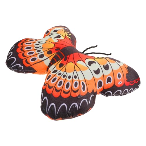 WESIEVYA Schmetterlings Wurfkissen 3D Realistisch Baumwollgefüllt Orange 40x30cm Dekorativ Für Zuhause Und Büro von WESIEVYA