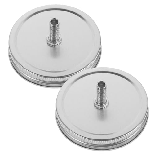 WESIEVYA 2stücke Mason Jar Deckel Aus Runder Glasdeckel Für Öllampengläser Langlebiger Und Zuverlässiger Lampendeckel Glaszubehör Für Dosendeckel von WESIEVYA