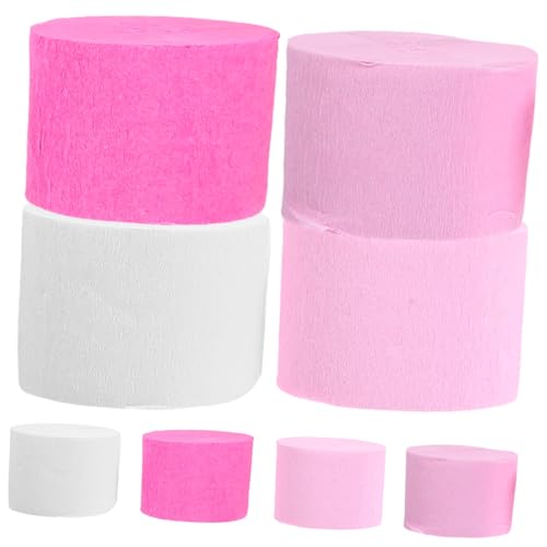 WESIEVYA 8stücke Teiliges Krepppapier Bunte Luftschlangen Für Geburtstagsfeiern Dekorative Bänder Aus Papier Rosarot Und Helllila Einfache Installation Für Festliche Anlässe von WESIEVYA