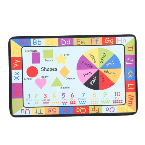 WESIEVYA Junge Mädchen Teppich Aus Kristallzottenmaterial Kognitiver Früherziehungsteppich Spielender Lernteppich Für Junge Mädchen Fördert Hand-Augen-koordination Und Logisches von WESIEVYA