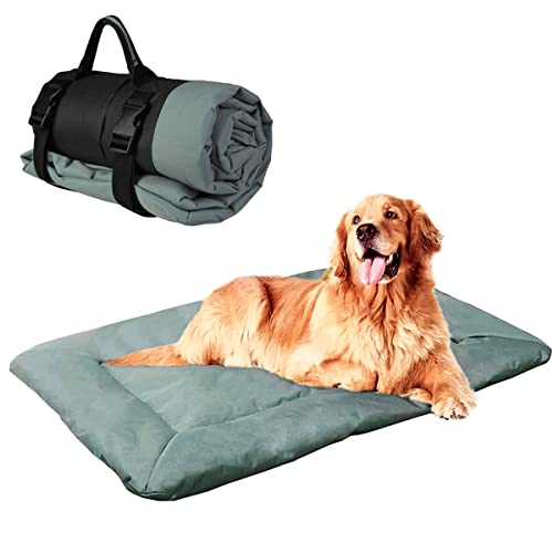 WESKIFAN Hundebett Katzenbett Hundedecke Waschbare Hundematte Tragbar Wasserdicht Faltbar mit Oxford-Gewebe für den Innen- und Außenbereich Camping Reise Urlaub Wandern 58 x 86 cm von WESKIFAN