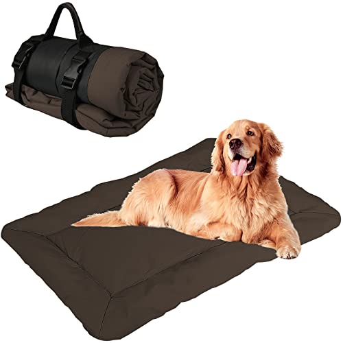 WESKIFAN Hundebett Katzenbett Hundedecke Waschbare Hundematte Tragbar Wasserdicht Faltbar mit Oxford-Gewebe für den Innen- und Außenbereich Camping Reise Urlaub Wandern 58 x 86 cm von WESKIFAN