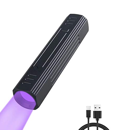 WESLITE UV Taschenlampe 365nm, Ultraviolett Taschenlampe Schwarzlicht mit Schwarzfilter Professional UV Lampe Wiederaufladbare für Harzhärtung/HAVC Ölleck/Steine/Mineral (Eingebaute Akku) von WESLITE