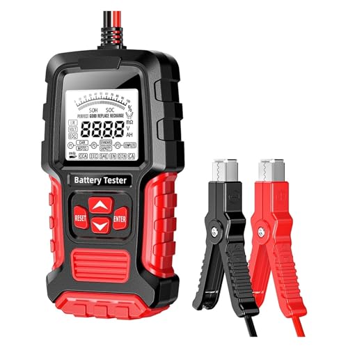 12V 24V Auto Batterie Tester LCD Batterie Analyzer Test Werkzeug Scanner Diagnose Digitale Analyzer Tester Für Auto LKW Motorrad(Rot) von WESLNN
