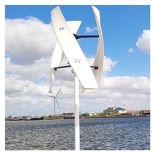 Wind Turbinengenerator Factory Outlet 300w 400w 600w 12v 24v 48v 96v Vertikale Achse Permanent MaglevWith Hybrid MPPT Controller(With off system,WHITE_600W 12V) von WESLNN