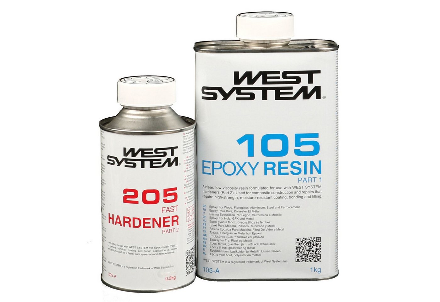 WEST SYSTEM Epoxidharz West System A-Pack 105 (Harz) - 205/206(Härter) Boot Epoxidharz Sets von WEST SYSTEM