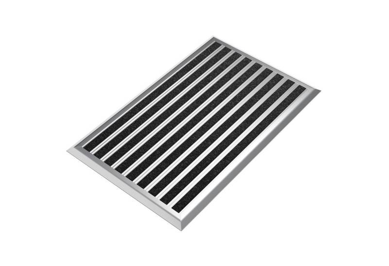 WEST & EAST Fußmatte Fußabtreter außen, Schmutzfangmatte Außenbereich, Rechteck, Höhe: 10 mm, mit silbernem Rand 50x80 cm WEST & EAST Fußmatte Fußabtreter außen, Schmutzfangmatte Außenbereich, Rechteck, Höhe: 10 mm, mit silbernem Rand 50x80 cm von WEST & EAST