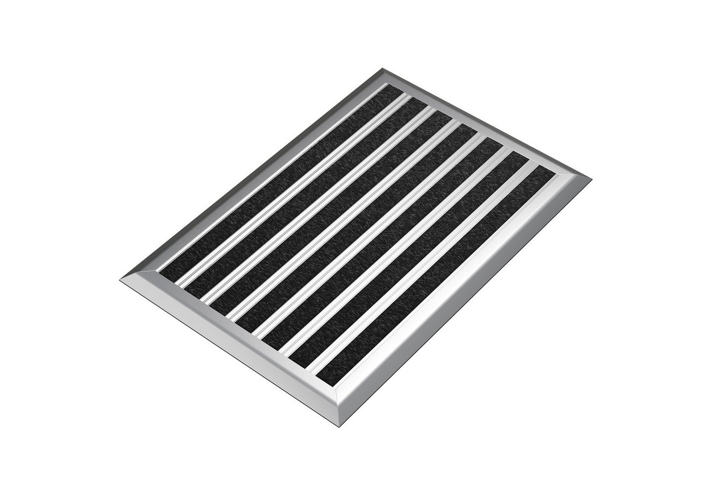 WEST & EAST Fußmatte Fußabtreter außen, Schmutzfangmatte Außenbereich, Rechteckig, Höhe: 10 mm, Fußabtreter - Silber 40x60 cm, Wetterfeste Eingangsmatte WEST & EAST Fußmatte Fußabtreter außen, Schmutzfangmatte Außenbereich, Rechteckig, Höhe: 10 mm, Fußabtreter - Silber 40x60 cm, Wetterfeste Eingangsmatte von WEST & EAST