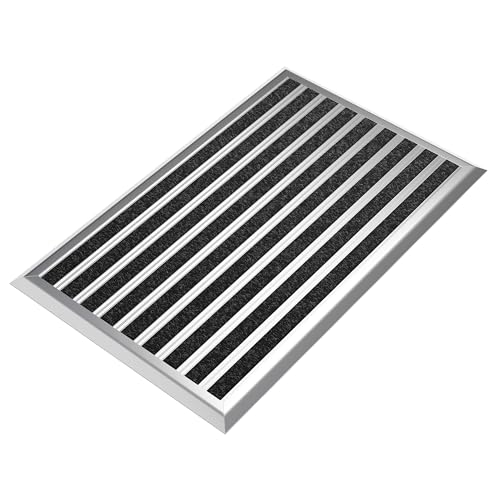 Fußmatte außen grau 80 x 50 cm, Aluminium Fußmatten, Fußabtreter außen, Schmutzfang Alu, Schmutzfangmatte Außenbereich, Fussmatte Aussenbereich, Türmatte außen, Fußabstreifer Hauseingang, Abtreter von WEST & EAST