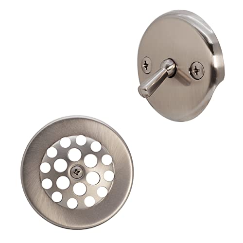 WESTBRASS R92-07 8,9 cm Auslösehebel-Wannenverkleidung-Set mit 2-Loch-Überlaufblende, satiniertes Nickel WESTBRASS R92-07 8,9 cm Auslösehebel-Wannenverkleidung-Set mit 2-Loch-Überlaufblende, satiniertes Nickel von WESTBRASS
