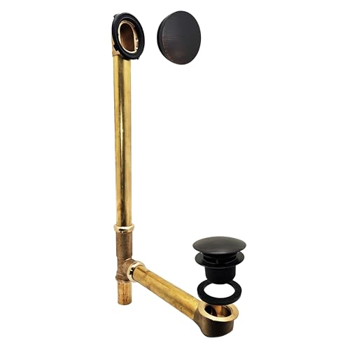 Westbrass D326H-12A Badewannenablauf und Überlaufgarnitur aus Messing, 55,9 cm, 17 Ga, mit Ablaufstopfen und illusionärer Blende, Antik-Bronze Westbrass D326H-12A Badewannenablauf und Überlaufgarnitur aus Messing, 55,9 cm, 17 Ga, mit Ablaufstopfen und illusionärer Blende, Antik-Bronze von WESTBRASS