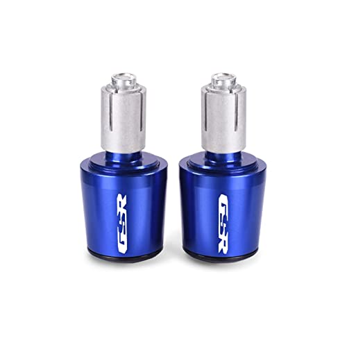 WESTCH CNC-Aluminium-Motorrad-Lenkerende 7/8 "22 Mm Lenkerenden-Steckerkappen Für Suzuki GSR 750 600 400 GSR400 GSR600 GSR750 (Color : Blue) von WESTCH