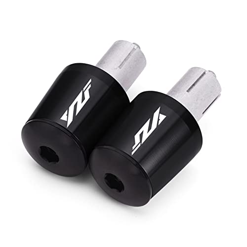 WESTCH CNC Motorrad Lenkerende 7/8" 22mm Lenkerenden Stecker Kappen Für Yamaha YZF R3 R25 R6 R1 R125 250 YZFR3 YZFR6 YZFR1 YZFR125 (Color : Black) von WESTCH