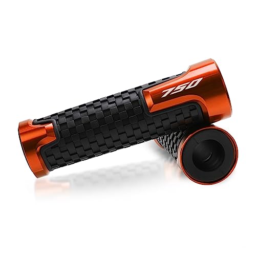 WESTCH Motorrad Griff FÜR Kawasaki Z750 Z 750 2007-2009 2010 2011 2012 Motorrad Zubehör 7/8'' 22MM CNC Lenker Griffe Griff Grip Griff Bar Motorrad-Lenkergriffe (Color : Orange) von WESTCH