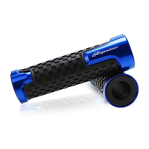 WESTCH Motorrad Griff Für Suzuki Hayabusa GSX1300R 1999-2020 2020 2021 Motorrad Zubehör 7/8'' 22MM CNC Lenker Griffe Griff Grip Griff Bar Motorrad-Lenkergriffe (Color : Blue) von WESTCH