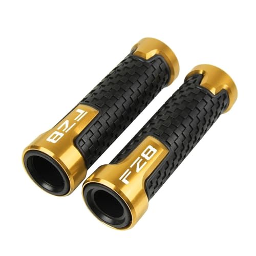 WESTCH Motorrad Griff Für Yamaha FAZER FZ8 FZ 8 2011-2015 2012 2013 2014 Motorrad Zubehör 7/8 "22 MM Lenker Handgriffe Griff Bar End Kappe Stecker Motorrad-Lenkergriffe(Color:Gold) von WESTCH
