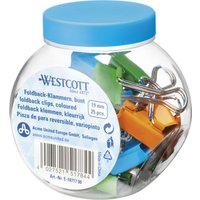 WESTCOTT Foldbackklammern blau, grün, orange 1.9 cm von WESTCOTT