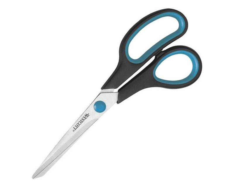 WESTCOTT Haushaltsschere Easy-Grip, 21 cm, für Linkshänder von WESTCOTT