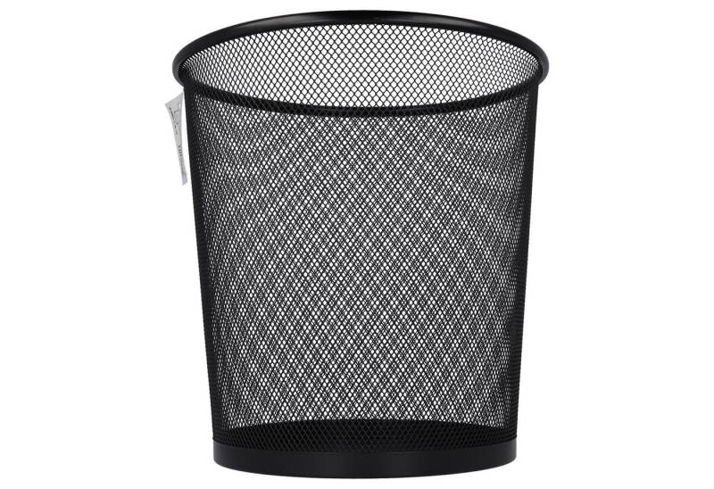 WESTCOTT Papierkorb Abfalleimer Mesh Schwarz, Mülleimer aus Drahtgeflecht 12,3l, Papierkorb für Büro, Homeoffice oder Haushalt von WESTCOTT
