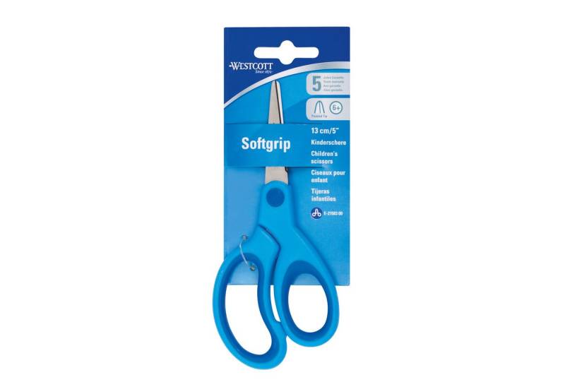 WESTCOTT Papierscheren Kinderschere Kids E-21583 00 spitze Spitze 13cm blau. von WESTCOTT