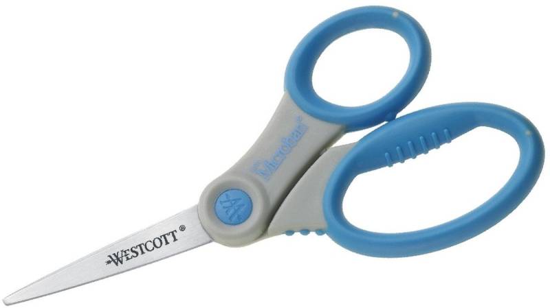WESTCOTT Papierscheren Schere Microban Softgrip 15,5 cm grau/blau von WESTCOTT