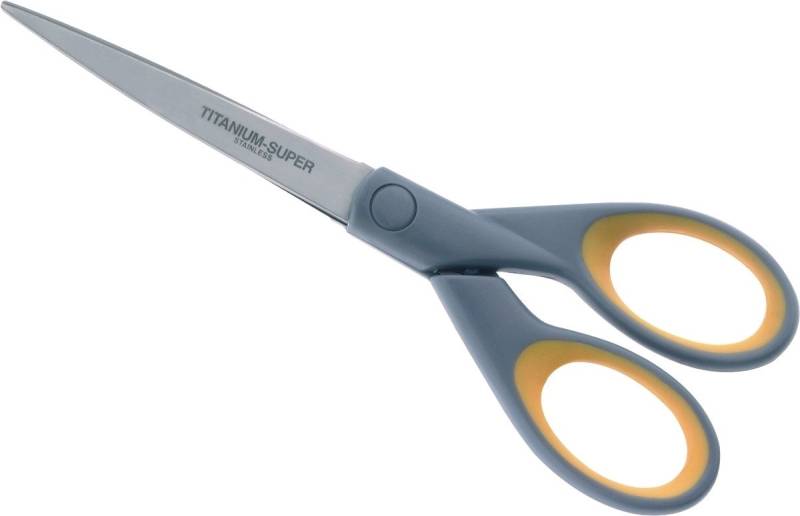 WESTCOTT Papierscheren Schere TITANIUM Super 18cm gelb/grau von WESTCOTT