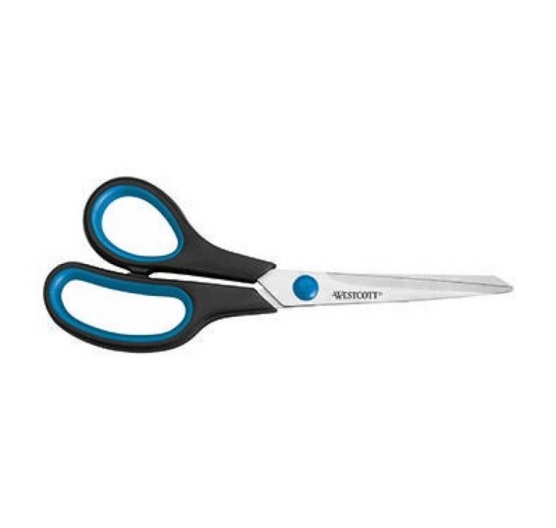 WESTCOTT Papierscheren Scissors Easy Grip 21cm Stainless Steel, Soft Grip, Left-Handed von WESTCOTT