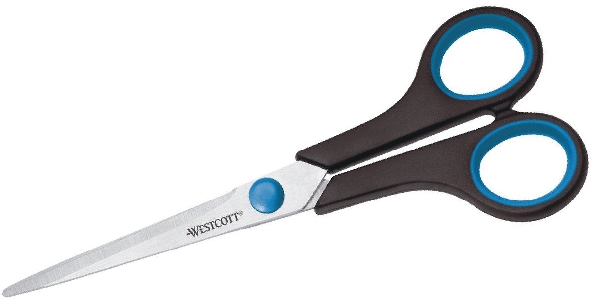 WESTCOTT Papierscheren Universalschere SoftGrip 18 cm schwarz/blau WESTCOTT Papierscheren Universalschere SoftGrip 18 cm schwarz/blau von WESTCOTT