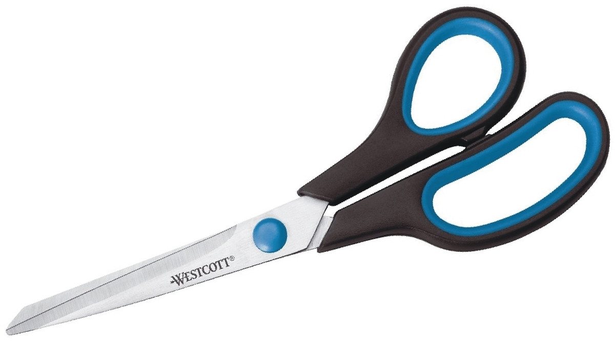 WESTCOTT Papierscheren Universalschere SoftGrip 21 cm schwarz/blau von WESTCOTT