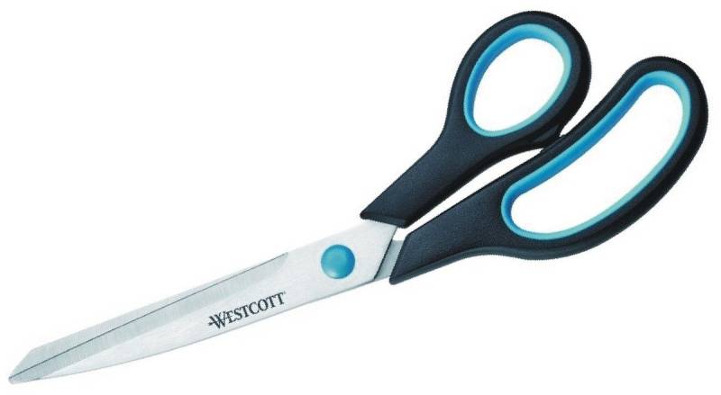 WESTCOTT Papierscheren Universalschere SoftGrip 23,5 cm schwarz/blau. von WESTCOTT