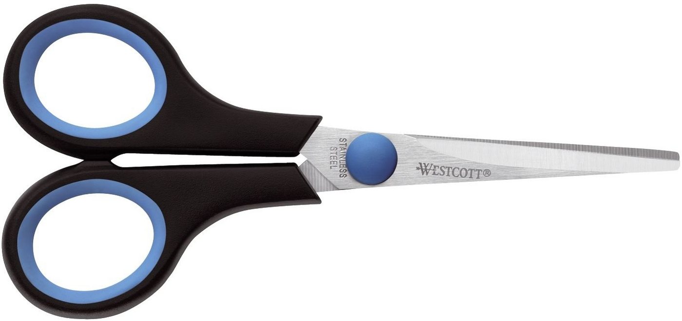 WESTCOTT Universalschere 00 Schere Easy Grip Linkshand rostfrei gerade symmetrisch blau/schwarz WESTCOTT Universalschere 00 Schere Easy Grip Linkshand rostfrei gerade symmetrisch blau/schwarz von WESTCOTT