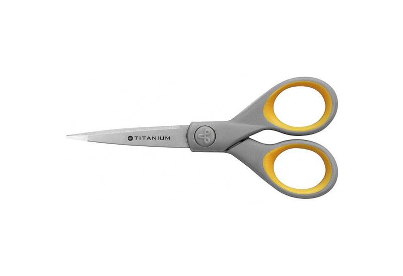 WESTCOTT Universalschere Westcott Schere "Titanium Super" 13cm 5Zoll Nr. E 30450 00, gelb/grau von WESTCOTT