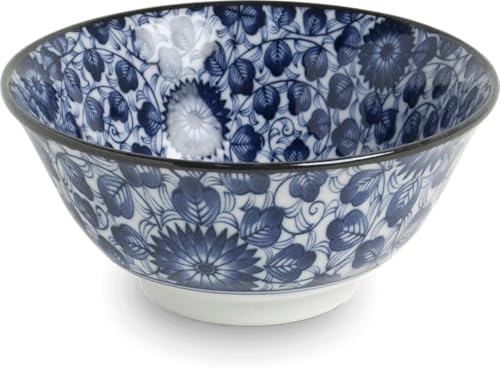 Japan-Bowls ASIATICA | Ramen Bowl Schalen aus Porzellan 15 cm | Hochwertige asiatische Schüssel für Reis, Nudeln, Tapas, Udon, Müsli - Suppen-Schale mit japanischen Designs (Tsuta) von Westcraft