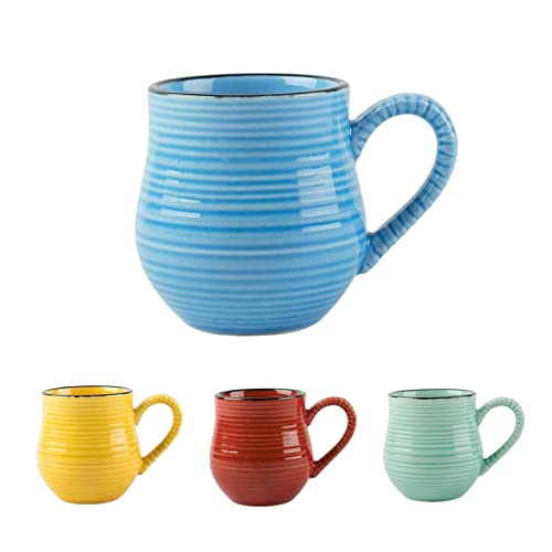 La Cafetiere Regenbogen Liebhaber Espresso Tasse + himmel blaue Keramik Kaffee 65 ml Becher 1 Cup oder Geschirrset für Espresso/Kaffee Blau von WESTCRAFT