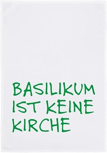 WESTCRAFT Geschirrtücher / Küchen-Handtuch - Dish Towel Vintage aus 100% Baumwolle 50 x 70 cm (BASILIKUM IST Keine KIRCH grün) von WESTCRAFT